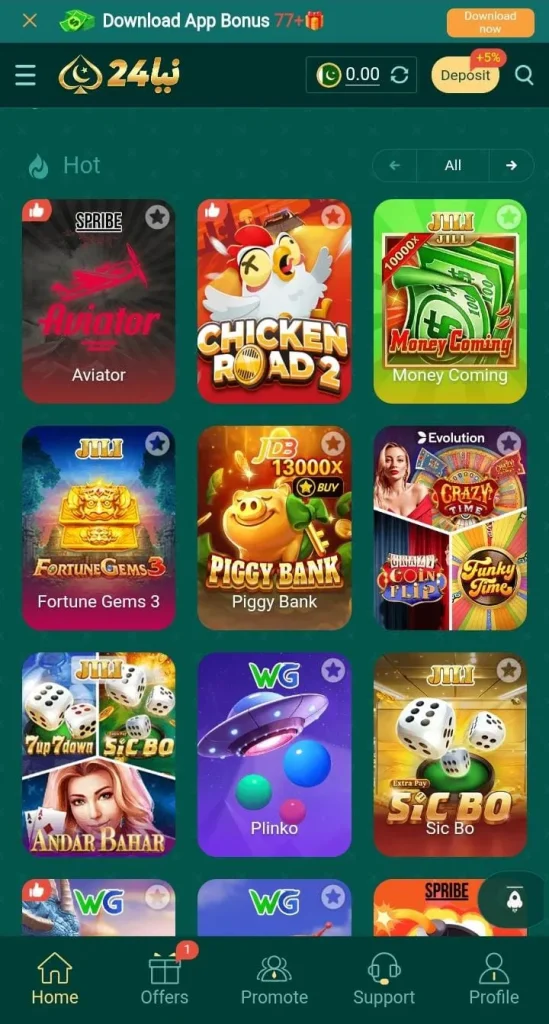Download Naya 24 Game APK (New Earning APP) For Android & iOS 5 More than 100 slot, lottery, hot, and card games